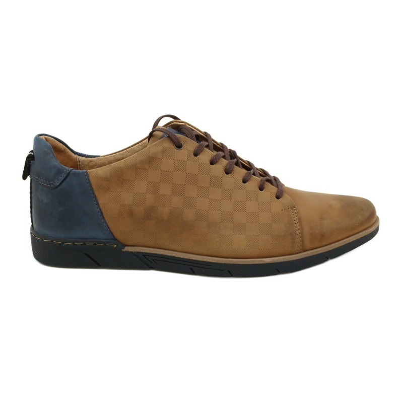 Polbut Scarpe casual da uomo in pelle 2114 rosse multicolore giallo