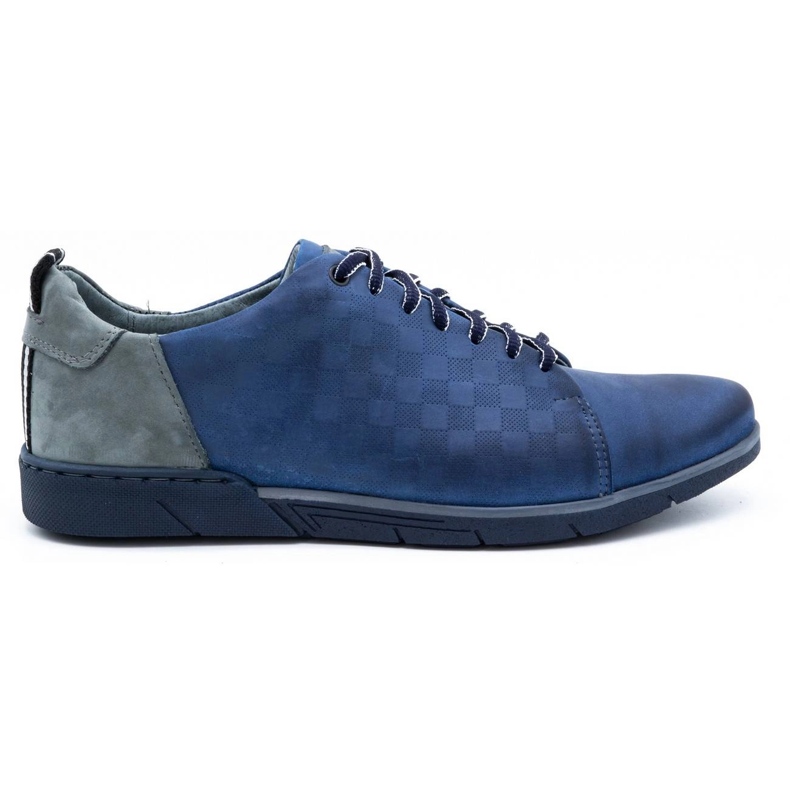Polbut Scarpe casual da uomo in pelle 2114 blu navy