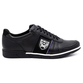 Polbut Scarpe casual da uomo in pelle 2113 grana nera nero
