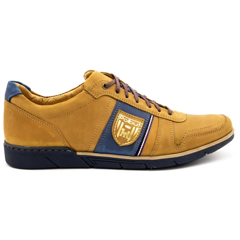Polbut Scarpe casual da uomo in pelle 2113 rosse multicolore giallo