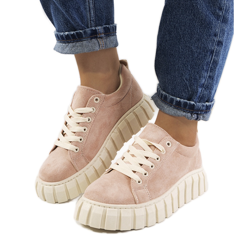 Sneakers rosa sulla piattaforma Mirabel