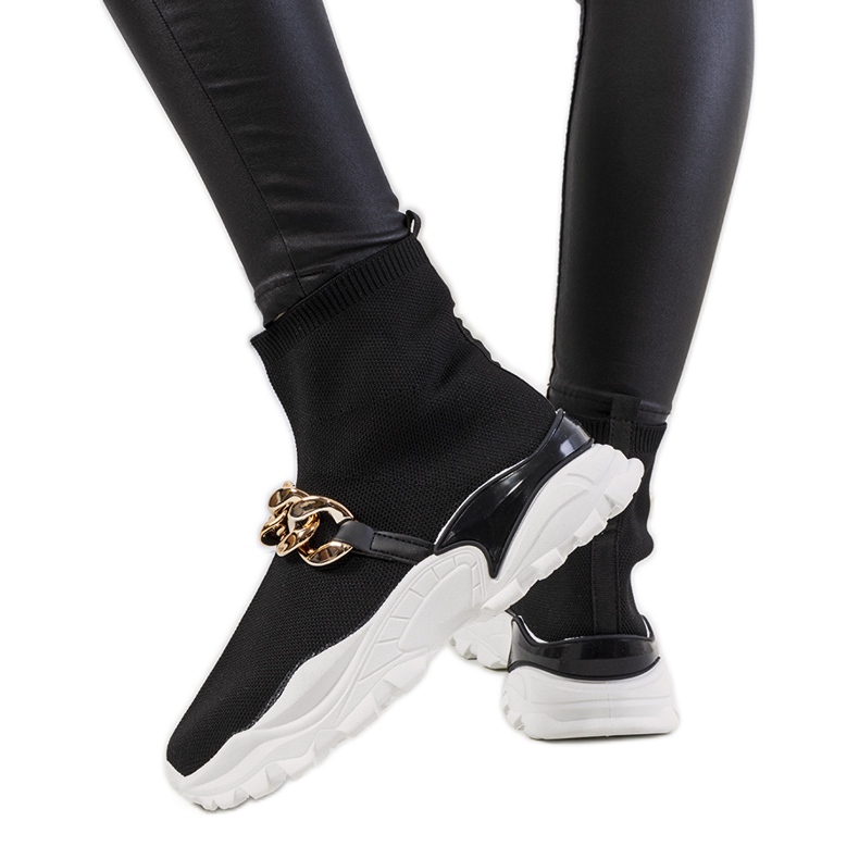 Sneakers alte nere Hurtado nero
