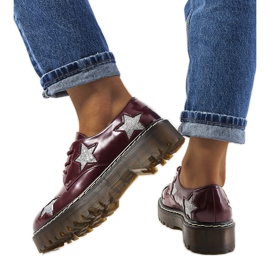 Scarpe bordeaux con stelle Starl rosso multicolore