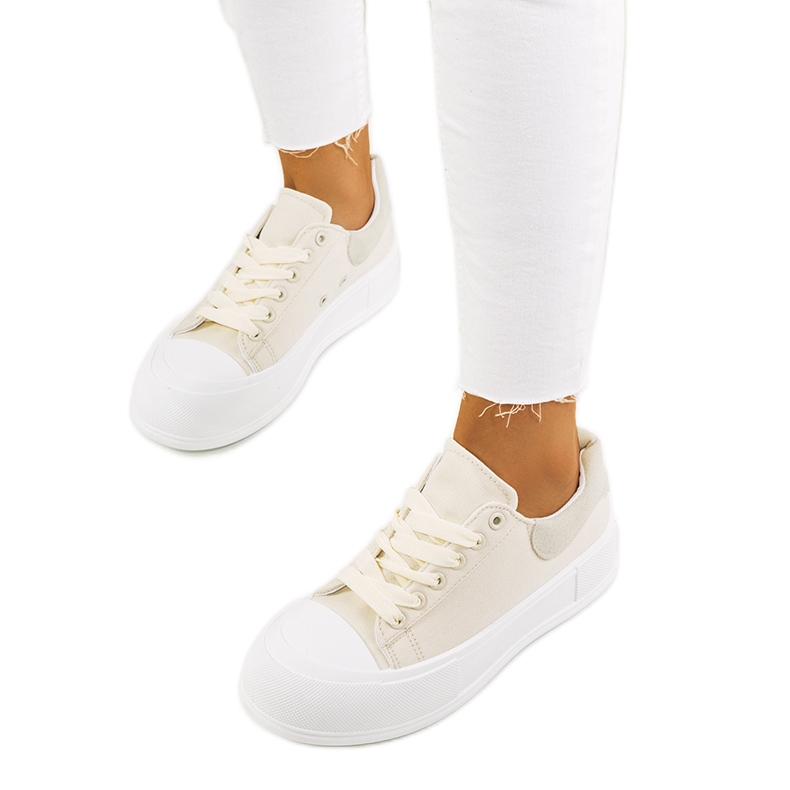Sneakers beige sulla piattaforma Venancia