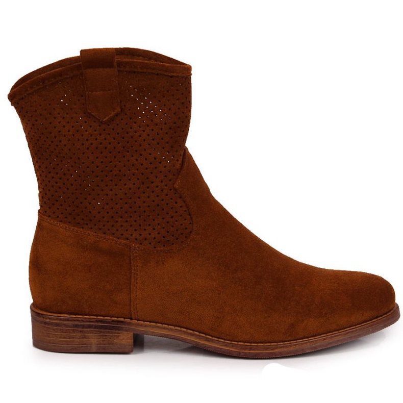 Stivali traforati S. Barski W OLI140A cammello marrone