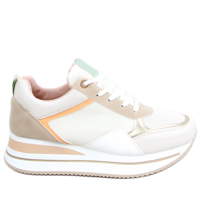 Scarpe da ginnastica su una zeppa nascosta Bahar Beige multicolore