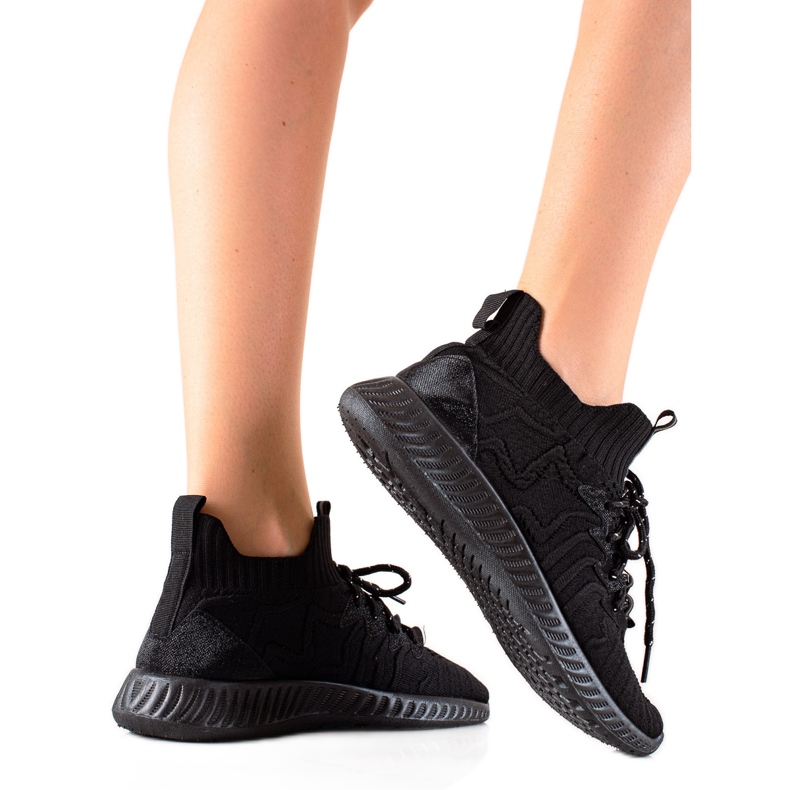 TRENDI Scarpe da ginnastica nere alla moda nero