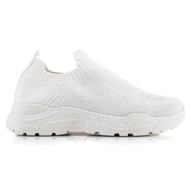 Bestelle Sneakers slip-on in tessuto bianca