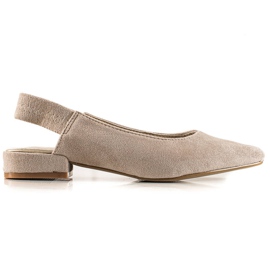 Goodin Décolleté classiche con tacco aperto beige