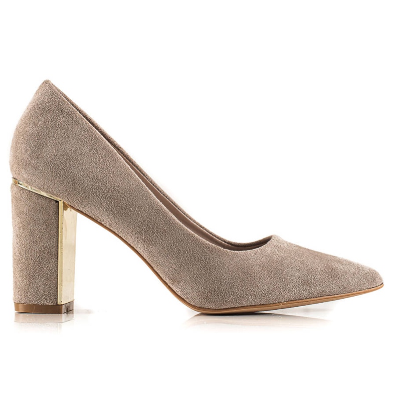 Goodin Décolleté Beige Con Pelle Scamosciata