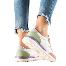 TRENDI Scarpe sportive colorate bianco multicolore