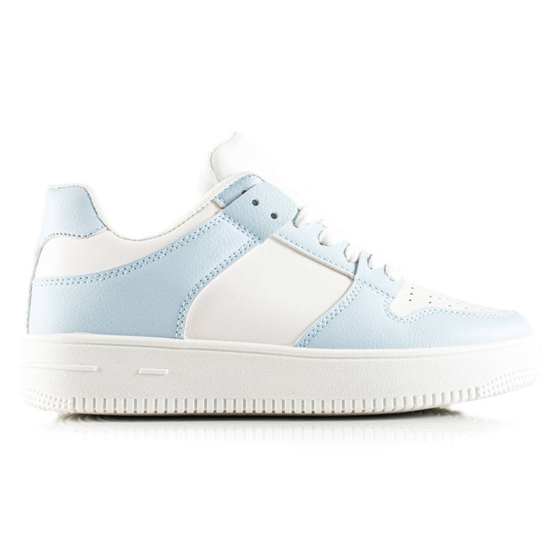 TRENDI Scarpe sportive in ecopelle bianca blu