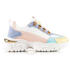 TRENDI Scarpe da ginnastica colorate alla moda bianco multicolore