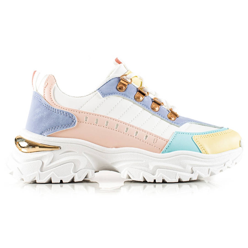 TRENDI Scarpe da ginnastica colorate alla moda bianco multicolore