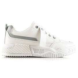 TRENDI Sneakers Con Moda In Ecopelle bianco