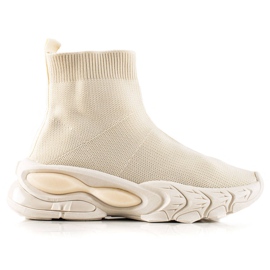 TRENDI Sneakers Alla Moda Con Un Calzino beige