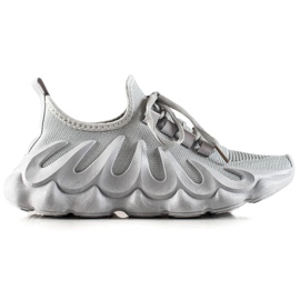 TRENDI Sneakers alla moda grigie grigio