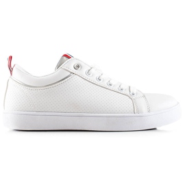 TRENDI Classiche scarpe sportive realizzate in ecopelle bianca