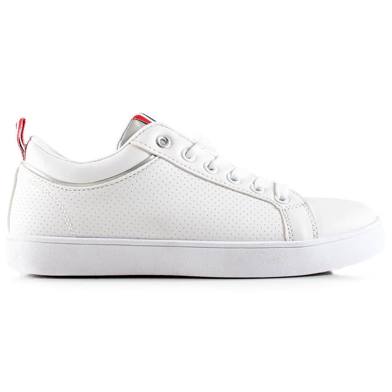 TRENDI Classiche scarpe sportive realizzate in ecopelle bianca
