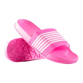 SUPER COOL Pantofole a righe rosa