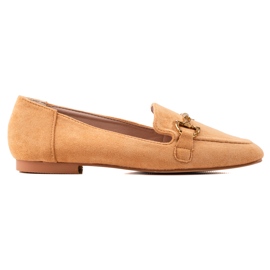 Lovit Mocassini eleganti in pelle scamosciata marrone