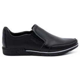 Polbut Slip on 2115 da uomo di colore nero in pelle