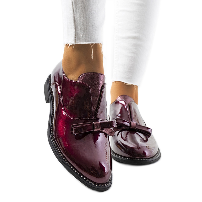 Scarpe laccate bordeaux Flover rosso