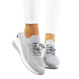Sneakers grigie sulla zeppa Sabelia grigio