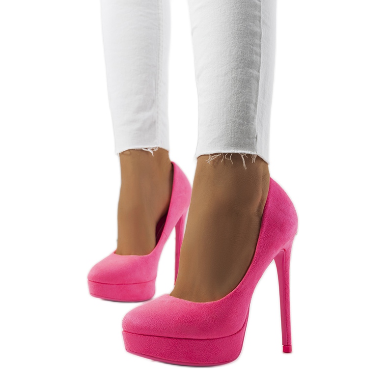 Décolleté rosa fluo su tacco a stiletto Lorine