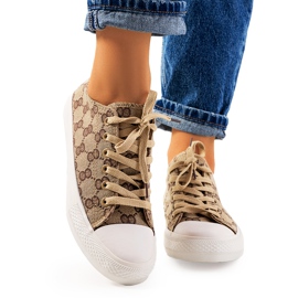 Sneakers beige da donna Sheila marrone