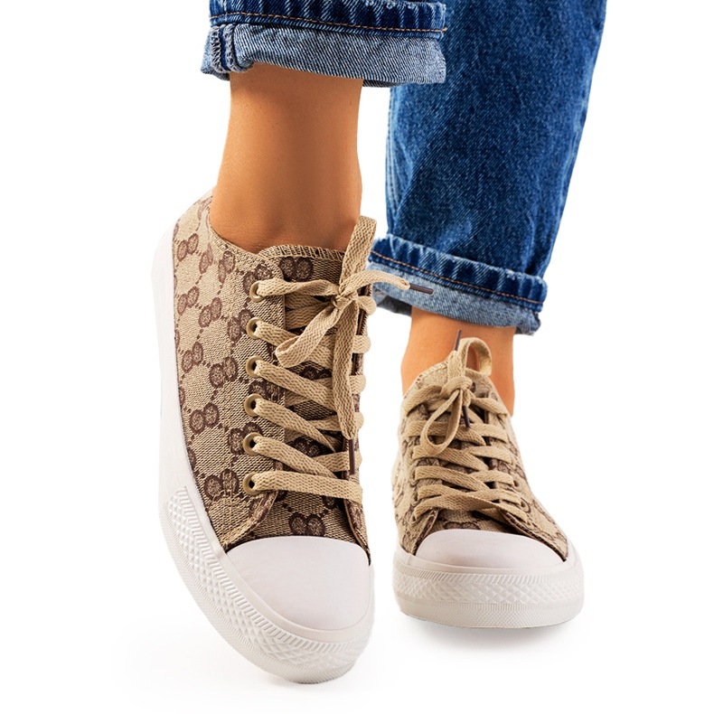 Sneakers beige da donna Sheila marrone