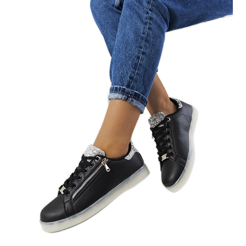 Sneakers nere con led Caldwell nero