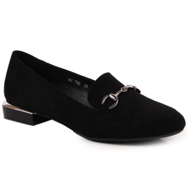 Scarpe mocassino nero con decoro Sergio Leone W SK360