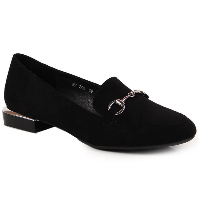 Scarpe mocassino nero con decoro Sergio Leone W SK360