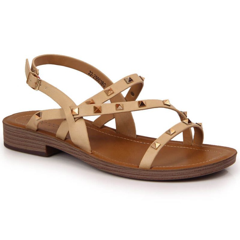 Sandali romani con borchie Potocki W WOL56B beige