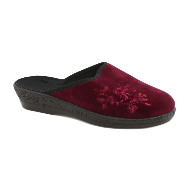 Pantofole Befado velluto 219D427 pantofole bordeaux nero rosso multicolore