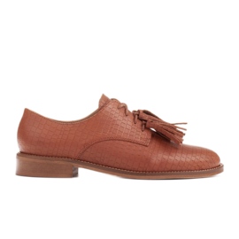 Marco Shoes Scarpe stringate con frange marrone