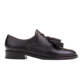 Marco Shoes Scarpe stringate con frange nero