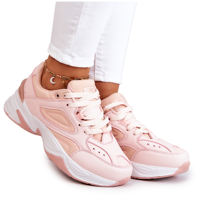 Scarpe sportive da donna, allacciate con Hassie rosa