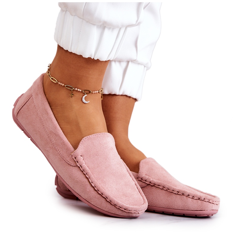 Mocassini da donna in camoscio Rosa Morreno