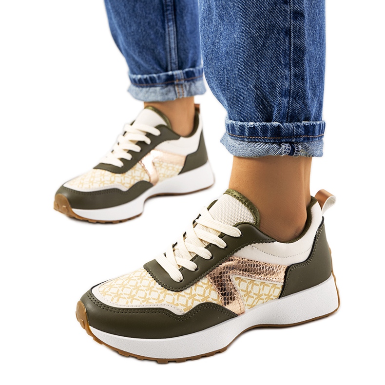 Sneakers Isham da donna verdi beige
