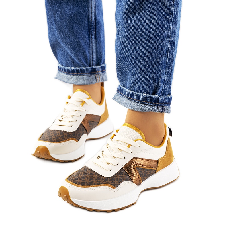Sneakers da donna Isham marroni beige