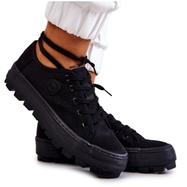 Sneakers da donna sulla piattaforma Big Star JJ274489 nere nero