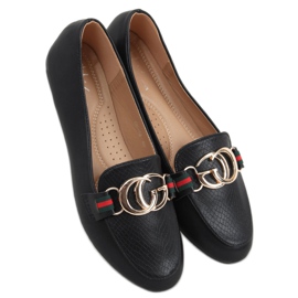 Mocassini da donna Crystal Black nero