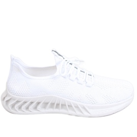 Kira White scarpe sportive a calzino bianca