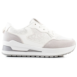 TRENDI Sneakers alla moda sulla piattaforma bianca