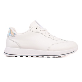 TRENDI Classiche scarpe sportive realizzate in ecopelle bianco