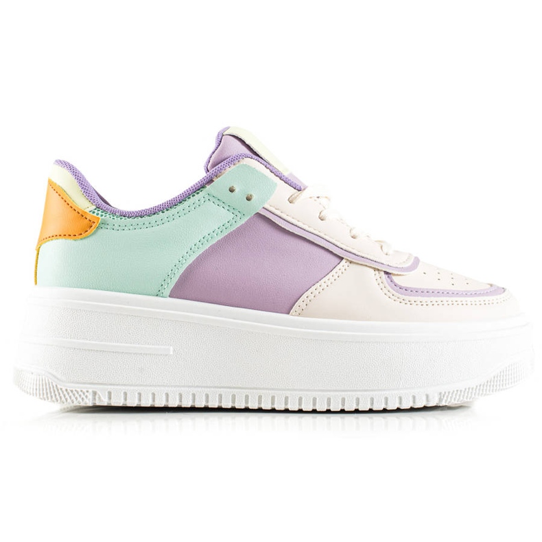 TRENDI Sneakers Alla Moda Su Un'ampia Piattaforma beige multicolore
