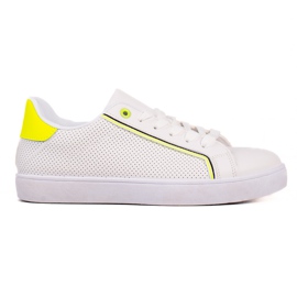 TRENDI Scarpe casual con inserto al neon bianca