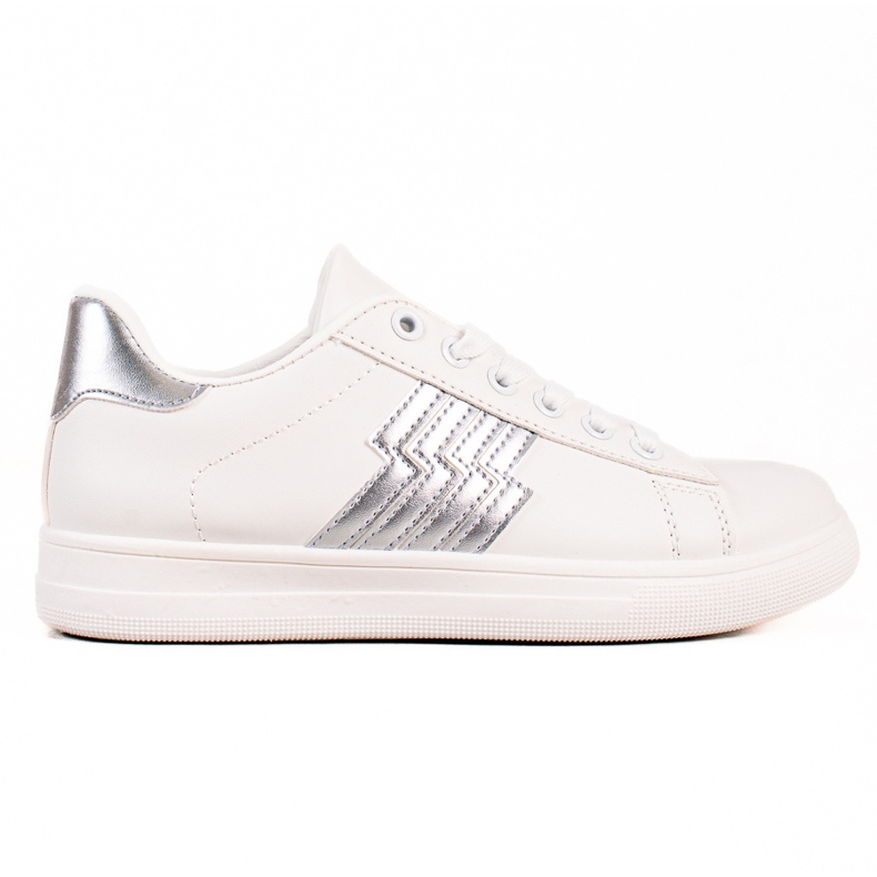 TRENDI Sneakers Con Inserto Argento bianca